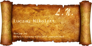 Luczay Nikolett névjegykártya