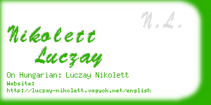 nikolett luczay business card